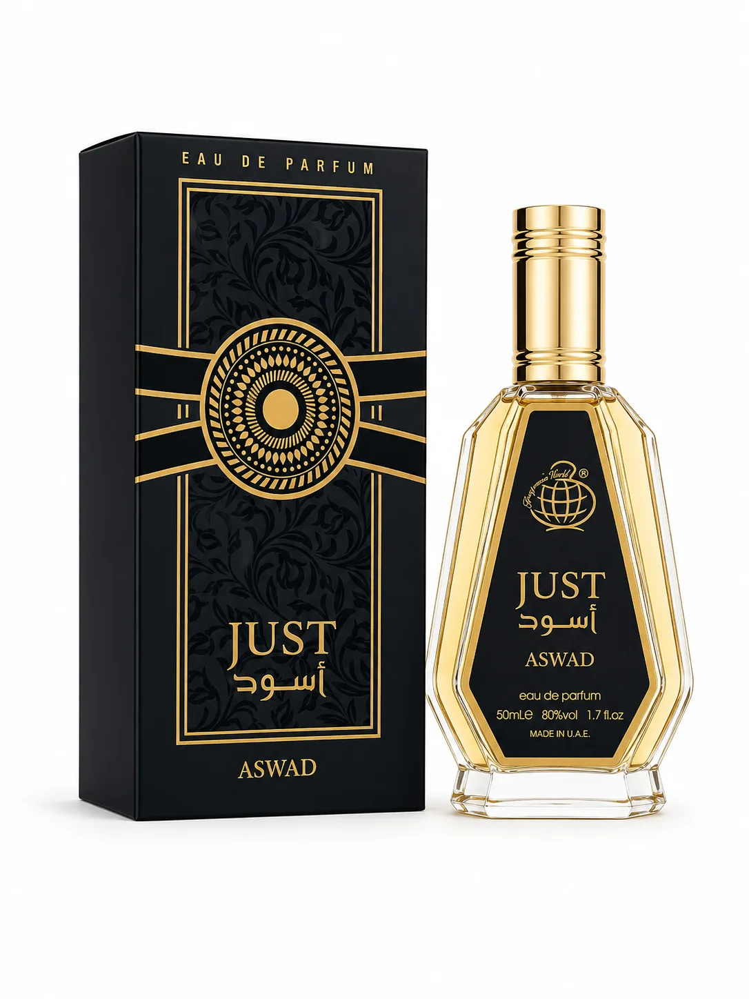 عطر ادکلن مردانه جاست اسود فرگرنس ورد رایحه ادکلن اسد 50 میل | Fragrance World Just Aswad – Asad Inspired by Asad