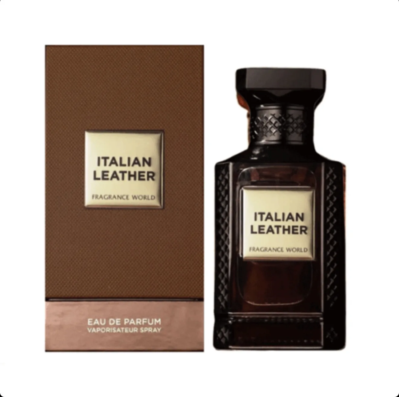 عطر ادکلن مردانه فراگرنس ورد ایتالین لدر مشابه رایحه تام فورد توسکان لدر ۱۵۰ میل | Fragrance World Italian Leather – Tom Ford Tuscan Leather 150ml